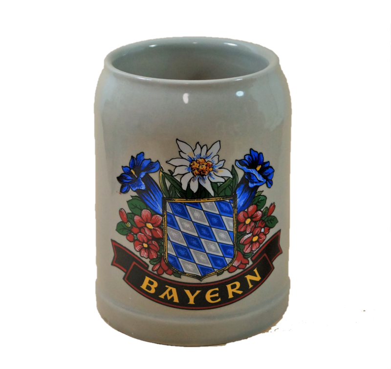 Bierkrug, Bayern, Enzian Größe 0,5 liter