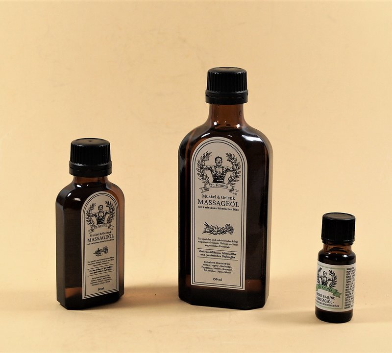 Muskel und Gelenk-Massageöl, mit 10 ätherischen Ölen, Naturprodukt