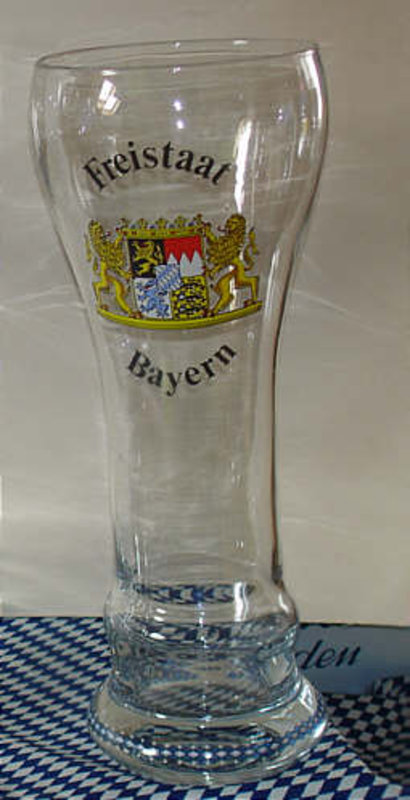 Weißbierglas Groß 2 Liter, Freistaat Bayern,Sonderanfertigung