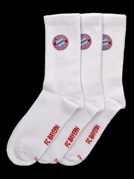 FC Bayern Unisex Crew Socken 3er-Set