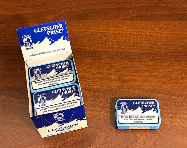 Pöschl´s Gletscherbrise Schnupftabak, Großpackung a 10 x 10 g Dose