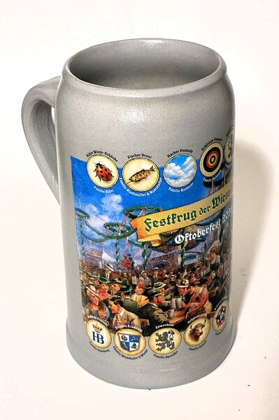 Bierkrug Wiesenwirte Oktoberfest 2026, Limitierte Auflage, Größe 1 Liter