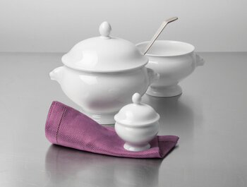 Lukullus, Compact weiß uni, Weiswurstgeschirr, Einzelteile