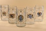 Maßkrug, Glas, Bayernmotiv Größe 1 Liter plus 2 x Bayerischer Bierschatten gratis