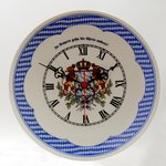 Rückwärtsuhr, Bayern, Wanduhr, Größe ca. 24 cm