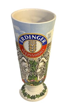 Weißbierkrug, Brauerstutzen, Motiv Schloss Sanssouci, Erdinger Weißbier,