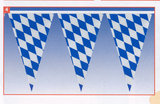 Wimpelkette Bayern 4 m lang, Kunststoff für aussen geeignet.